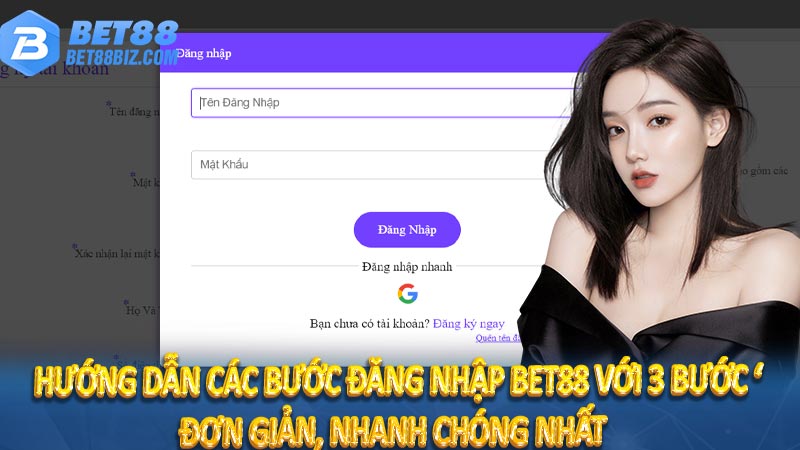 Hướng dẫn các bước đăng nhập Bet88 với 3 bước đơn giản, nhanh chóng nhất