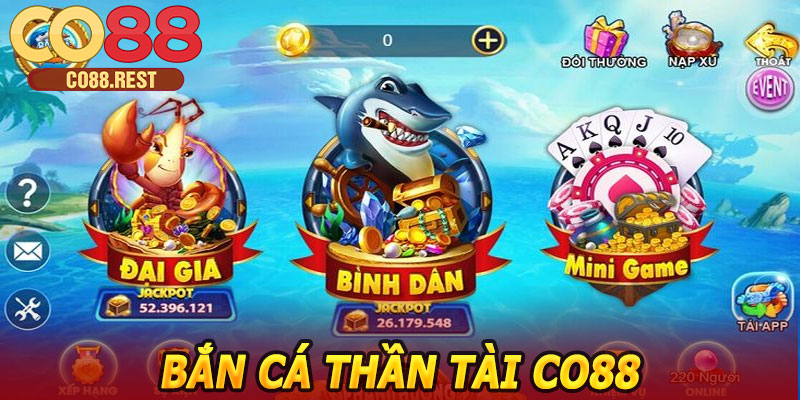 Bắn Cá Thần Tài CO88 – Chơi Game Săn Cá Nhận Lì Xì