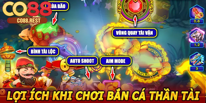 Lợi ích khi chơi Bắn Cá Thần Tài CO88